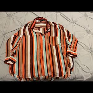 Oversized striped shirt